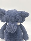 Jellycat London Medium Bashful Elephant Blue Plush Animal Toy Retired Navy 12 