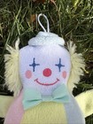Vintage Eden Clown Baby Toy Pastel Terrycloth Rattle Plush Stuffed Ball Lovey