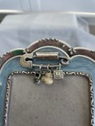 Brighton Baby Love Picture Frame 4 5  Blue Enamel Silver Tone Nursery Decor