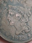 1842 Braided Hair Large Cent Penny  Large Date  Fine vf Details