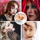 Liquid Latex Scar Wax Sfx Makeup Kit For Fake Scars Wounds Burns With 6 Color   