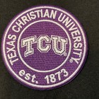 Tcu Texas Christian Horned Frogs Vintage Embroidered Iron On Patch 3    X  3   