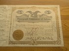 1922 Thomas Edison Signed Phonograph Indiana Stock Certificate Auth  Autograph 