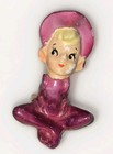 Pixie Elf Sprite Figurine Luster Kitsch Mcm Ceramic Norcrest Miniature 