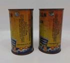 2x Vintage Whole Sun Orange Juice Can Cute Orange Snowman Advertising Character