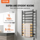 Vevor 10-bar Towel Warmer Rack Wall Mounted Heated Towel Rack For Bathroom Black