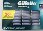 Gillette Mach3 Mens Razor Blades Refill 15 Cartridges   Sealed   Fast Free Ship 