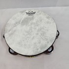 Remo 8  Fiberskyn Tambourine Double Row Quadura Deep Red Ta-5208-52 New