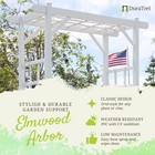 Dura-trel Elmwood Arbor 57  X 84  Pvc Outdoor Garden Arch Lattice Trellis  White