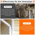Sukabu 6-pack Downspout Straps 3x4 Wall Brackets White Downspout Fasteners Set