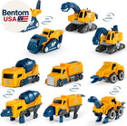 Toddler Robot Construction Vehicles Set     5pcs Transforming Robots For Kids - Ma