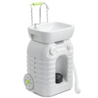 Outdoor Portable Camping Sink W soap Dispenser 45l Rolling Hand Wash Basin Stand
