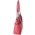 Michael Kors Charlotte Large Top Zip Leather Tote Light Berry Sorbet Pink