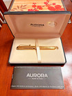 Rare Aurora 88  oro  Gold Guilloche Fountain Pen     14k Nib     Piston     Boxed