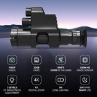 Digital Night Vision Scope 1080p 4x Zoom W  Ir Light Night Hunting Monocular