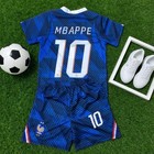 Hot  Mbappe  10 France Kids Soccer Jersey Kit Boys Girls Youth Fan Gift
