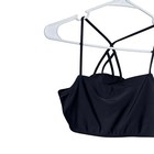 Abercrombie Kids Sports Bra Girl s 15 16 Strappy Athletic Black Solid Light