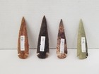 Arrowheads 5  Flint Spear Points Knife Craft Display Exact 4 In Photos Lot
