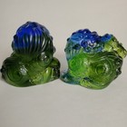 Liuli Gong Fang New Workshop Liuli Crystal Glass Foo Fu Dog Lion Statues Figures
