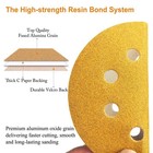 200pcs 5  Sanding Discs 220 Grit Hook Loop 8-hole Sandpaper Orbital Sander Paper