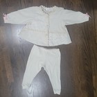 Vintage Sweet Baby Jess 2 Pc Outfit Set Sz 3t Crochet Lace 100  Cotton
