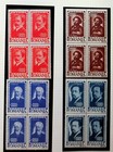 Romania Sc B355-62 Nh Issue Of 1947 - Blocks Of 4 - Writers -  hj26 