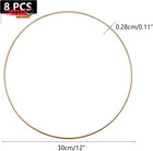 8pcs Metal Floral Hoops Wreath 12 Inch Dream Catcher Macrame Rings For Wedding W