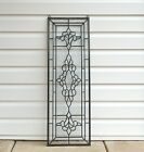 12  X 36  Stunning Handcrafted All Clear Stained Glass Beveled Window Panel