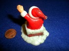 Vintage Miniature Plastic Santa In Chimney - Hong Kong