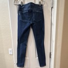 Paige Verdugo Skinny Jeans Dark Wash Distressed Stretch Mid Rise Blue 28