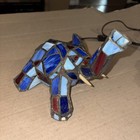 Vintage Elephant Table Lamp Tiffany Style Stained Glass Night Light