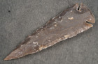 Slightly Bent 4  Flint Arrowhead Spear Project Point Knife Blade Bb793