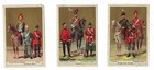 Six Illustrated Victorian Album Cards Of 19thc English Soldiers In Uniform