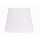  Gardens 10 d X 14 w X 11 h Tall White Linen Fabric Drum Lamp Shade