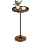 Small Round Side Table - Rustic Accent Drink   Coffee Table For Living Room  Bed