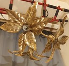 Fabulous Large Vintage Flower Ceiling Wall Light By Willy Daro For Massive 1970s