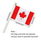 Tsmd Canada Stick Flag Canadian Small Mini Hand Held Flags 5x8 Inch 12 Pack