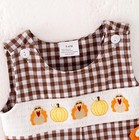 New Boutique Baby Boys Thanksgiving Turkey Smocked Overall Romper Jumpsuit
