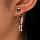 1 Pair Unisex Skeleton Skull Drop Earrings Gothic Punk Women Halloween Jewelry