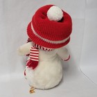 Vintage Russ Berrie Snowflake Snowman Plush Holiday Decor Item 395 11 Inch