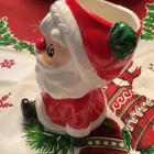 Vintage Relpo Ceramic Waving Santa Planter  Candy Holder-japan 