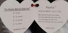      Poofie      2001 Ty Beanie Babies Black   White Fluffy Shih Tzu Dog Baby  mwmt 