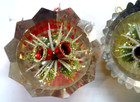 Vintage Rare Set 3 Jewelbrite Open Face Ornaments W bells Inside-unique Used