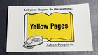 Vintage Advertising Ink Blotter Yellow Pages Telephone Mint Nos Mini Sign