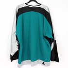 Vintage Starter San Jose Sharks Nhl Hockey Jersey Mens Size Xl Teal Black Silver