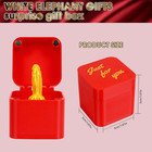 Middle Finger In A Box  Funny Gag Gifts For Men  Christmas Prank Joke White Elep
