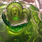 Vtg Le Smith Emerald Green Moon And Star Compote W lid Mcm Mid Century Modern Au