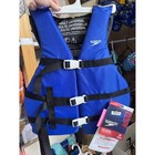 Nwt Speedo Blue Universal Adult Life Jacket Over 90 Pounds- 1 Size