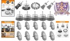 20 Pcs Wire Brushes Carbon Steel 1 4   Hex Shank Rust Paint Removal Drill Set