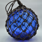Vintage Glass Fishing Float In Cobalt Blue
